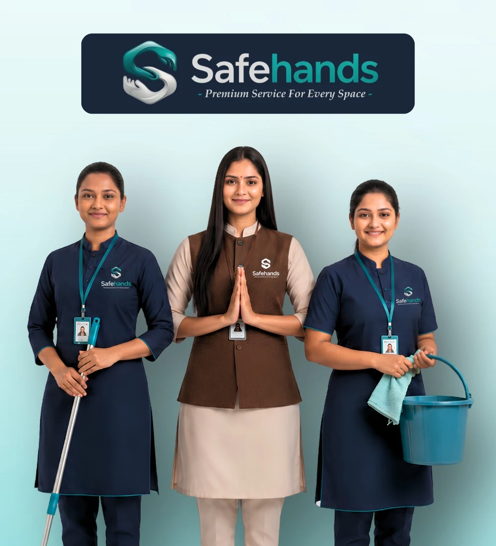 Three SafeHands maids in uniform